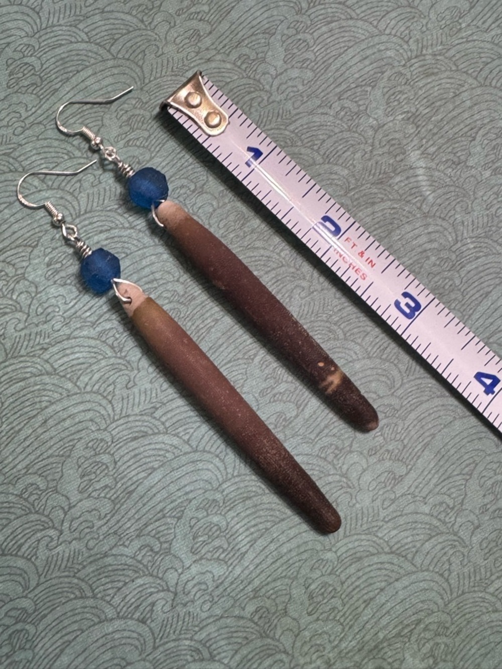 HAWAIIAN WANA (SEA URCHIN) SPIKE EARRINGS - Picture 3 of 7
